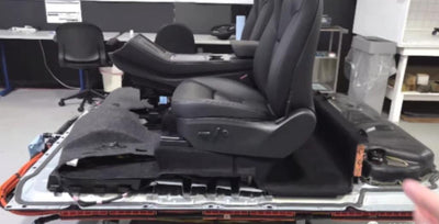 Tesla 4680 Model Y Disassembly: Seat And Battery Pack Together!