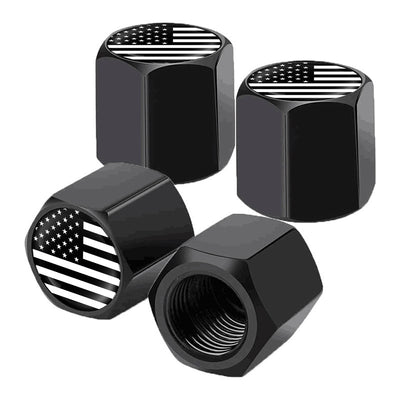 American Flag Tire Valve Stem Caps TOPCARS