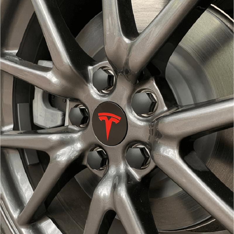 Wheel Center Hub Cap Kit + Lug Nut Cover for Tesla Model Y & 3 – TOPCARS