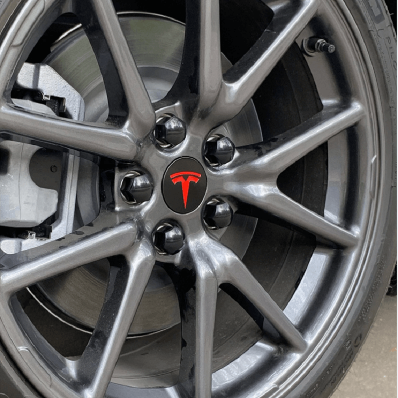 Wheel Center Hub Cap Kit + Lug Nut Cover for Tesla Model Y & 3 – TOPCARS