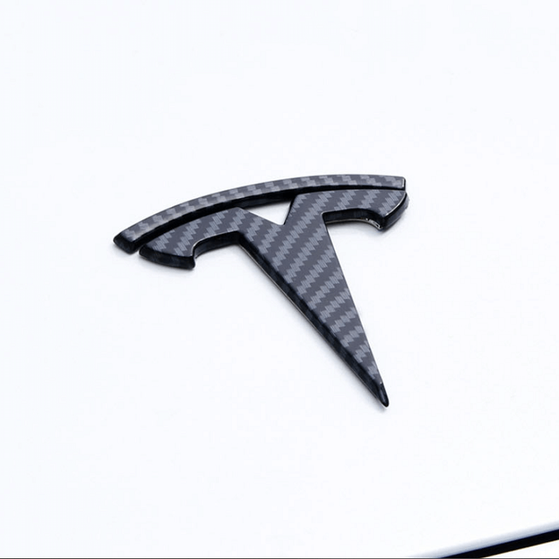 LOGO Emblem Badge Carbon Fiber/Black for Tesla Model 3 & Y – TOPCARS